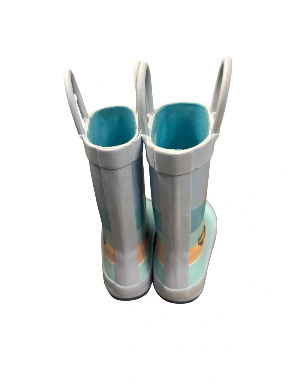 Cat & Jack Pastel Blue & Aqua Surf Van Camoer Kids Rain Boots Toddler Size 6